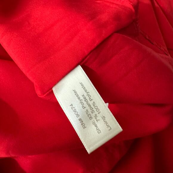 Boston Proper Off the Shoulder Red FRENCH KISS Flutter Sleeve Dress Size 6 NWT - Picture 8 of 8